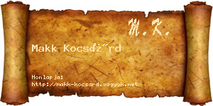 Makk Kocsárd névjegykártya